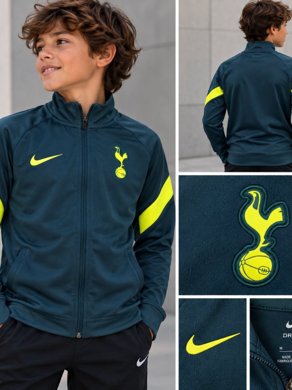 Nike Tottenham Hotspur FC Youth M Dri-FIT Full Zip Soccer Track Jacket NWT